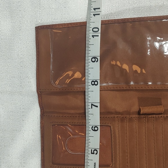 Brown Colorful Front Leather Wallet Snap Front Closure with Coin Zipper - Picture 5 of 7